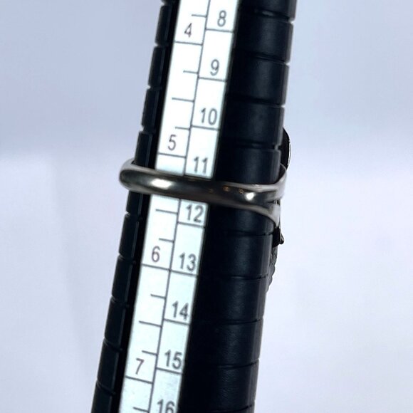 Native American Statement Signed LW Silver Mother Of Pearl Shell Ring Sz 5.5 VTG - Picture 5 of 16